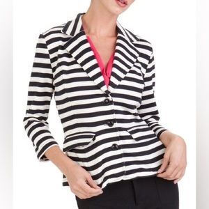 Tulle Striped Black and White Women's Blazer